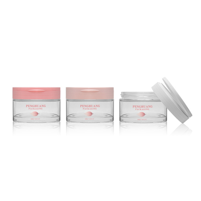 Mat Pembe Kapaklı Lüks Kozmetik Krem Cam Kavanozlar 200g Dudak Vücut Peeling Ovma Kabı