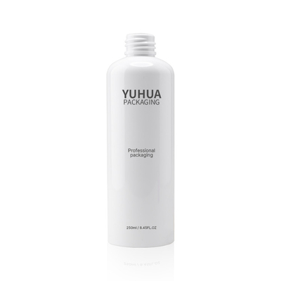 200ml 250ml şeffaf plastik meyve suyu şişeleri PET beyaz çevre dostu kozmetik kapları