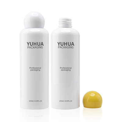 200ml 250ml şeffaf plastik meyve suyu şişeleri PET beyaz çevre dostu kozmetik kapları