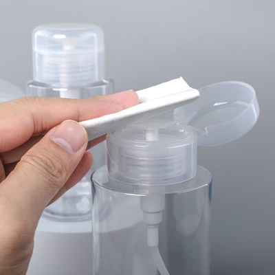 200ml 300ml Makyaj Plastik Ambalaj Şişeleri Şeffaf Pres Pompası Deşarj PET Şişe