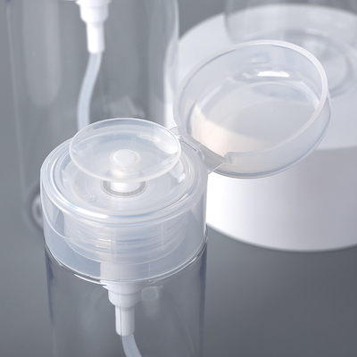 200ml 300ml Makyaj Plastik Ambalaj Şişeleri Şeffaf Pres Pompası Deşarj PET Şişe