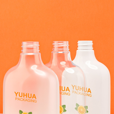 500ml Tuvalet Plastik Ambalaj Şişeleri Beyaz Şeffaf Kapaklı 28/410