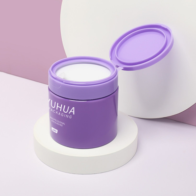 Flip Top Cap Çift Duvarlı Mor Plastik Ambalaj Kavanozları 100g 120g 150g 180g 240g