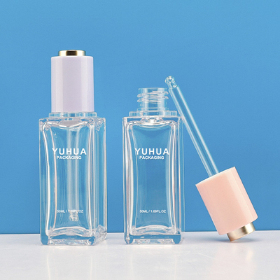 50ml Plastik Ambalaj Şişeleri Büküm Düğmesine Basın Temizle Serum Damlalık Şişesi