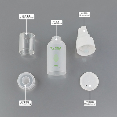 Çevre Dostu Pompa Kozmetik Losyon Şişesi Şeffaf Buzlu Serum Havasız Pompa Şişesi 20ml