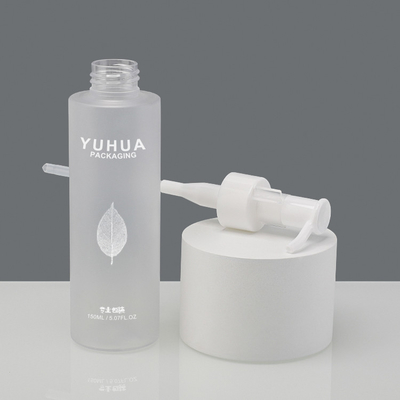 Yağ Pompası PET Silindir Yuvarlak Plastik Şişeler Serigrafi Logo 24/410 100ml 120ml