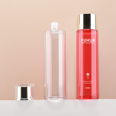 Vidalı Kapaklı İpek Ekranlı Özel Logo 200ml Plastik Kozmetik Şişeler