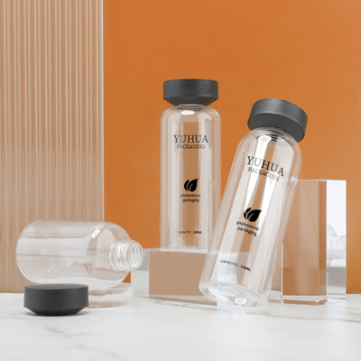 Hafif PET Plastik Losyon Şişesi Yuvarlak Alt Şekil 8.45oz
