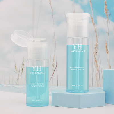 Basın Pompa Küçük Boyutlu 50ml 60ml Makyaj Temizleme PET PP Plastik Ambalaj Şişeleri