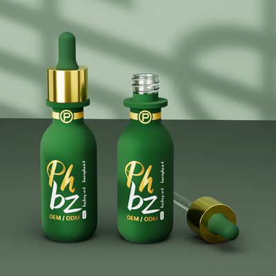Yuvarlak Serum Damla Şişeleri Özel Logo 30ml Cam Esans Yağı Şişesi