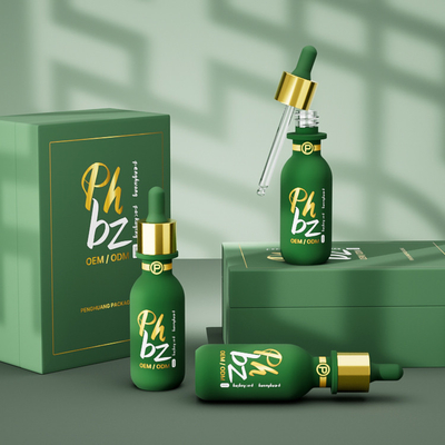 Yuvarlak Serum Damla Şişeleri Özel Logo 30ml Cam Esans Yağı Şişesi