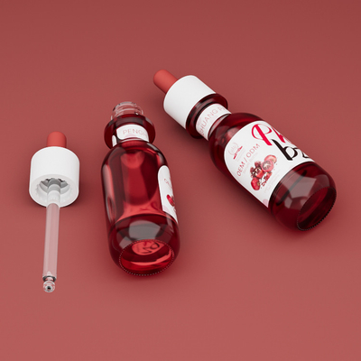 Zehirli olmayan cam serum toner kozmetik ambalajı için esans yağ şişesi