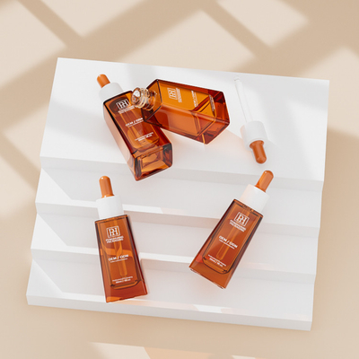 Klasik Trapezoid 30ml Yağ Serumu Damla Şişeleri Deri Bakım Paketleri İçin