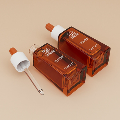 Klasik Trapezoid 30ml Yağ Serumu Damla Şişeleri Deri Bakım Paketleri İçin