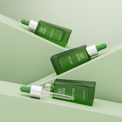 30 ml 1 oz Yeşil Cam Boş Serum Damla Şişeleri EO Sterilizasyon