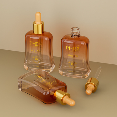 50ml Esans Yağı Serum Şişesi Deri Bakım Paketlerinde İpek ekran baskı ile