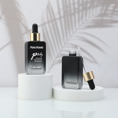Kara cam damlatıcı şişe 30ml Serum toner esans yağı için