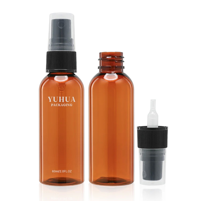 Düzenlenebilir nozel Plastik püskürtme şişeleri özelleştirilebilir İpek ekran baskı Çeşitli kapasiteler 60ml-200ml