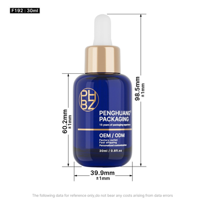 Saç bakımı için 30 ml yuvarlak cam serum damlatıcı şişeleri