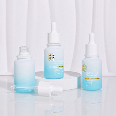 Özel Logo 30ml Cam Serum Şişe Mat Beyaz Damla Şişe Saç Yağı