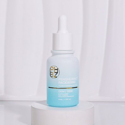 Yüz bakım yağı için logo ile özel 1 oz 30ml cam serum damlatıcı şişeler