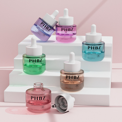 Düz Omuz Kalınlığı 20ml cam serum yağ damlatıcı şişe