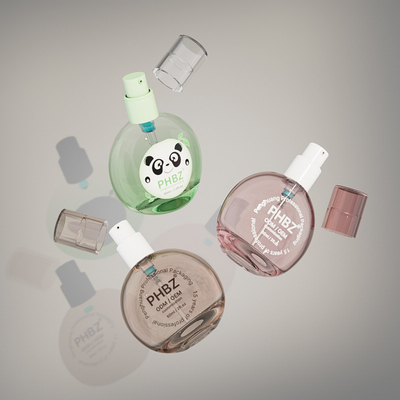 Sıvı Temel İçin Cam Kozmetik Paket Konteyner 60ml Krema Losyon Pompası Şişeler