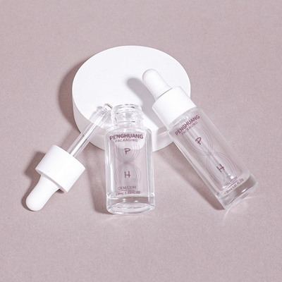 Özel Logo Şeffaf Yağ Damlacı Serum Saç Yağı için Cam Şişe