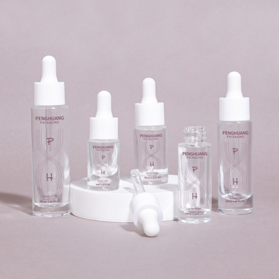 Özel Logo Şeffaf Yağ Damlacı Serum Saç Yağı için Cam Şişe