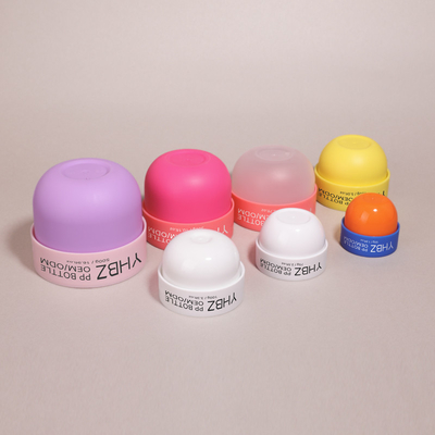 Toptan tereyağı kremi kavanozları 50/75/100/150/200/300/500g Geniş ağız yuvarlak vücut fırça konteynerleri