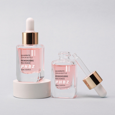 Serum Saç Yağı Şişeleri15ml Kozmetik Paket Kare Sıvı Temel Şişeler