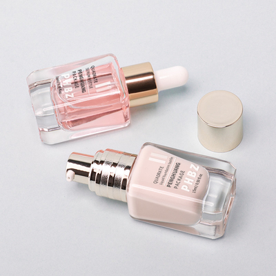 Serum Saç Yağı Şişeleri15ml Kozmetik Paket Kare Sıvı Temel Şişeler