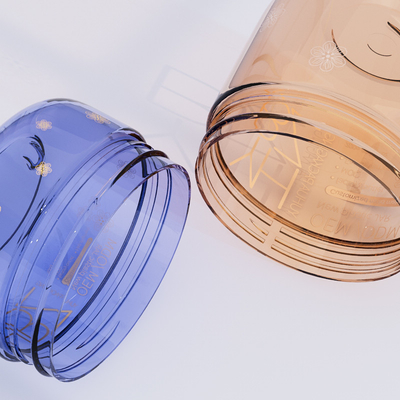 100g 200g Plastik ambalaj kavanozları Ekolojik dostu Kapaklı Kozmetik Plastik kavanoz