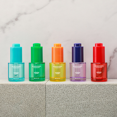 20ml 25ml 40ml 50ml Lüks Esansiyel Yağı Cam Şişe Ambalaj Damlalıklı Serum Şişesi