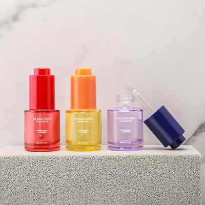 20ml 25ml 40ml 50ml Lüks Esansiyel Yağı Cam Şişe Ambalaj Damlalıklı Serum Şişesi