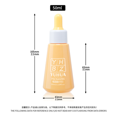 Cümle İpek Ekran Baskı Serum Damla Şişeleri 50ml Özelleştirilebilir Plastik Esans Yağı Şişesi