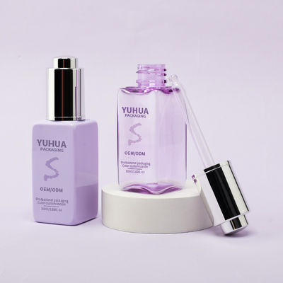 Özel Logo Plastik Kare Damlalıklı Şişe Esans Yağı Serum Şişesi Özelleştirilmiş Logo Cilt Bakımı İçin