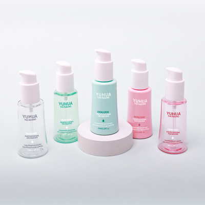 Plastik yüz vücut losyonu pompası şişe 50ml Konik yağ serum şişesi Etkili cilt bakımı çözümleri için