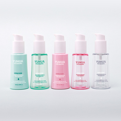 Plastik yüz vücut losyonu pompası şişe 50ml Konik yağ serum şişesi Etkili cilt bakımı çözümleri için