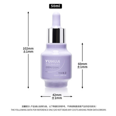 50ml Kapasite Serum Damla Şişeleri Özel İpek Ekranı / Sıcak Damgalama / Etiket Baskı Zamanı 15-20 Gün