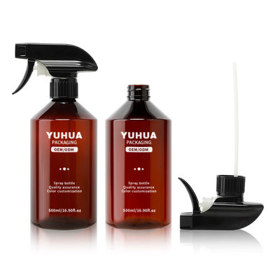 500ml Amber Refillable Aerosol Pump Trigger Spray Bottle for Skin Care and Body Lotion