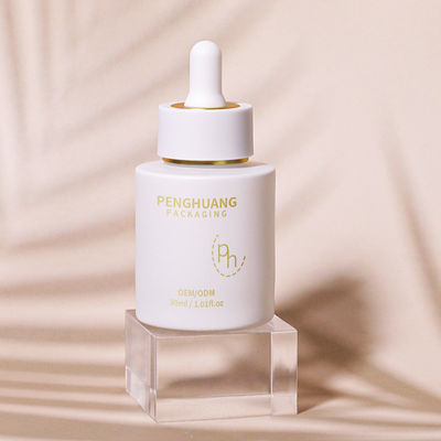 Özel cilt bakımı gereksinimleri için şeffaf cam serum damlatma şişeleri