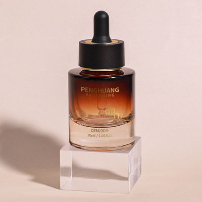 Özel cilt bakımı gereksinimleri için şeffaf cam serum damlatma şişeleri