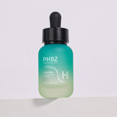 Müşteri Gereksinimlerine Göre Serum Damla Şişeleri 30ml Cam Yuvarlak Mat Damla Şişesi Kapağı Türü Dayanıklı Ve Paketleme Seçeneği