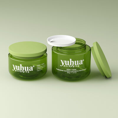 Açık veya renkli özel plastik krem kavanozu yuvarlak şekil kozmetik kremler deri bakım losyonları ve güzellik ambalaj ihtiyaçları için idealdir