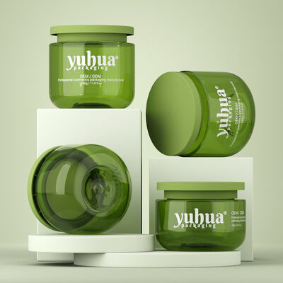 Açık veya renkli özel plastik krem kavanozu yuvarlak şekil kozmetik kremler deri bakım losyonları ve güzellik ambalaj ihtiyaçları için idealdir