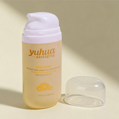 Kozmetik ambalaj ve sıvı depolama için hava geçirmez pompası ve donmuş yüzeyli PP malzemesinden yapılmış plastik losyon şişesi