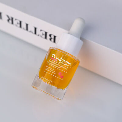 Sliver Dropper Serum Dropper Şişeler Özel Kap Kapak Dükkanlı Kapak Paketleme Seçeneği Kozmetik Deri Bakımı ve Esansyel Yağlar için