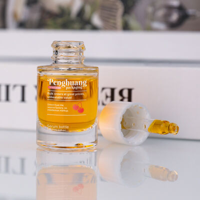 Sliver Dropper Serum Dropper Şişeler Özel Kap Kapak Dükkanlı Kapak Paketleme Seçeneği Kozmetik Deri Bakımı ve Esansyel Yağlar için