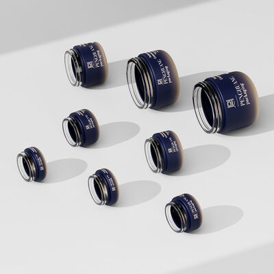 Cream Glass Jars güzellik kremleri ve losyonları için ideal güvenli vida kapağı kapağı ile kozmetik ürünleri için zarif ambalaj çözümü